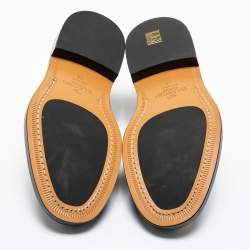 Pre Owned Valentino Black Leather Lace Up Derby Size 42