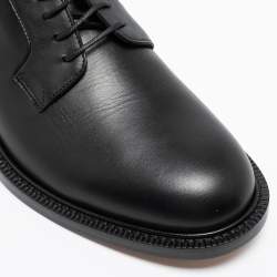 Pre Owned Valentino Black Leather Lace Up Derby Size 42