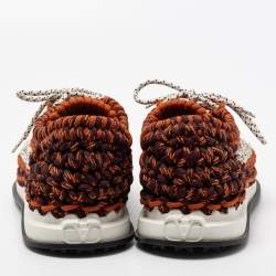 Pre Owned حذاء رياضي فالنتينو قماش كروشيه مغزول متعدد الألوان مقاس 41