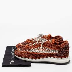 Pre Owned حذاء رياضي فالنتينو قماش كروشيه مغزول متعدد الألوان مقاس 41