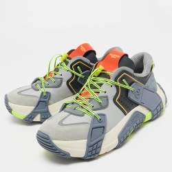 Pre Owned Valentino Multicolor Suede and Leather VLTN Wod Sneakers Size 43.5
