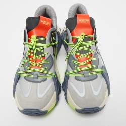 Pre Owned Valentino Multicolor Suede and Leather VLTN Wod Sneakers Size 43.5