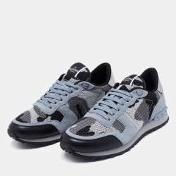 Valentino Multicolor Mesh And Leather Rockrunner Sneakers Size 40