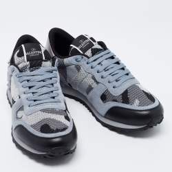 Valentino Multicolor Mesh And Leather Rockrunner Sneakers Size 40