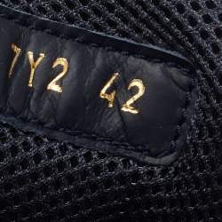 Pre Owned Valentnino Blue/Red Suede and Leather Vlogo Low Top Sneakers Size 42