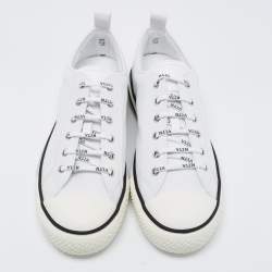 Valentino White Canvas VLTN  Low Top Sneakers Size 42