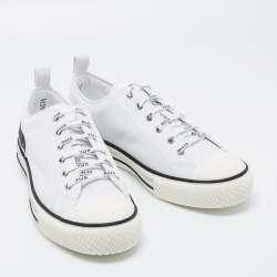 Valentino White Canvas VLTN  Low Top Sneakers Size 42