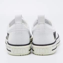 Valentino White Canvas VLTN  Low Top Sneakers Size 42