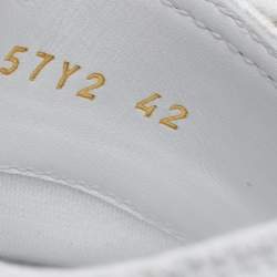 Valentino White Canvas VLTN  Low Top Sneakers Size 42