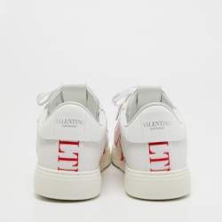 Valentino White Leather and Rubber VLTN Low Top Sneakers Size 43