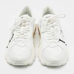 مملوكة مسبقًا Valentino White Leather VLTN Sneakers Size 42