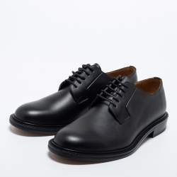 Valentino Black Leather Lace-Up Derby Size 42
