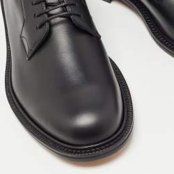Pre Owned Valentino Black Leather Lace Up Oxford Size 42