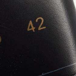 Pre Owned Valentino Black Leather VLogo Low Top Sneakers Size 42