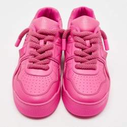 Pre Owned Valentino Pink Leather One Stud Sneakers Size 42