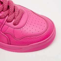 Pre Owned Valentino Pink Leather One Stud Sneakers Size 42