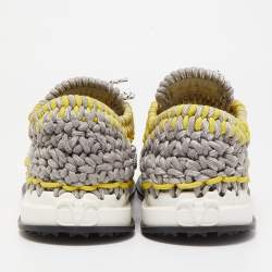 Pre Owned Valentino Tricolor Crochet Low Top Sneakers Size 41