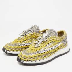 Pre Owned Valentino Tricolor Crochet Low Top Sneakers Size 41