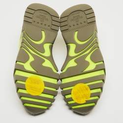 Pre Owned Valentino Multicolor Suede and Canvas Rockrunnner Low Top Sneakers Size 40