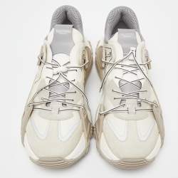 Pre Owned Valentino Grey Suede and Leather Low Top Sneakers Size 44.5