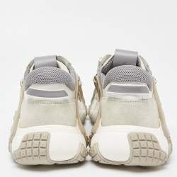 Pre Owned Valentino Grey Suede and Leather Low Top Sneakers Size 44.5