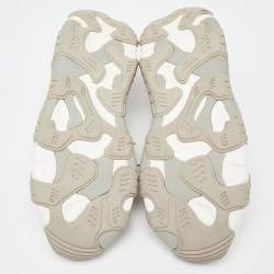 Pre Owned Valentino Grey Suede and Leather Low Top Sneakers Size 44.5