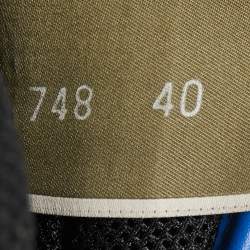 مملوكة مسبقًا Valentino Blue Leather and Suede Rockrunner Sneakers Size 40