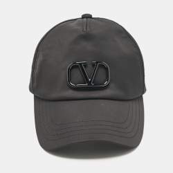 Pre Owned Valentino Black V-Logo Baseball Cap S