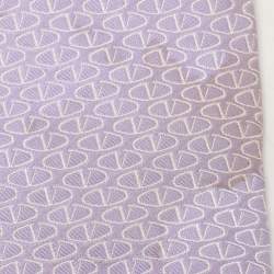 Valentino Purple Logo Patterned Silk Tie