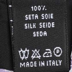Valentino Purple Logo Patterned Silk Tie