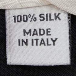 Pre Owned Valentino Ivory Diagonal Striped Silk Tie