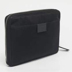 Pre Owned Valentino Black Nylon Spaceland Laptop Case