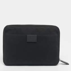 Pre Owned Valentino Black Nylon Spaceland Laptop Case