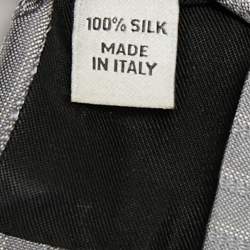 مملوكة مسبقًا Valentino Grey Striped Silk Tie