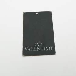 Pre Owned Valentino Burgundy Patterned Silk Tie