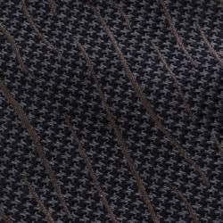 Valentino Dark Grey Patterned Silk Jacquard Traditional Tie