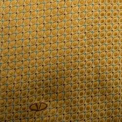 Valentino Yellow Dotted Patterned Silk Jacquard Tie