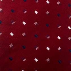 Pre Owned ربطة عنق فالنتينو حرير جاكار أحمر مطرزة