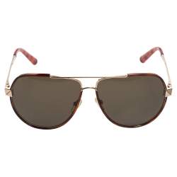 Valentino Brown Havana/ Green V116S Aviator Sunglasses