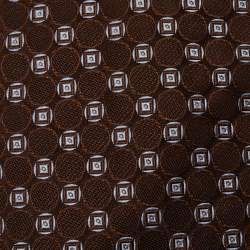 Valentino Brown Geometric Motif Jacquard Silk Tie