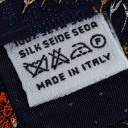 مملوكة مسبقًا ربطة عنق فالنتينو حرير جاكار زهور أزرق ميدنايت