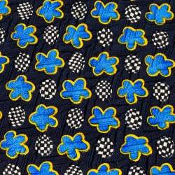 Pre Owned ربطة عنق فالنتينو حرير جاكار طباعة زهور أسود