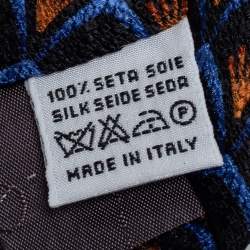 Pre Owned Valentino Black Printed Traditional Silk Tie