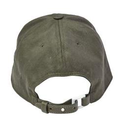 Pre Owned Valentino Green Logo Embroidered Cotton Canvas Cap