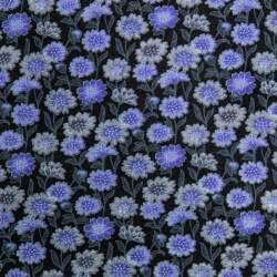 Pre Owned Valentino Purple & Black Floral Print Silk Tie