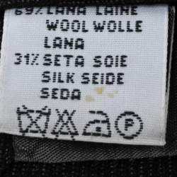 Pre Owned Valentino Charcoal Black Silk Wool Tie