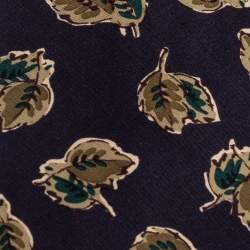 مملوكة مسبقًا Valentino Black Leaf Printed Silk Tie 