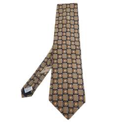 Pre Owned Valentino Cravatte Multicolor Printed Silk Tie