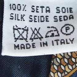 Pre Owned Valentino Cravatte Multicolor Printed Silk Tie