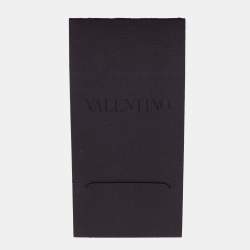 مملوكة مسبقًا Valentino Black Silk Wool Skinny Tie